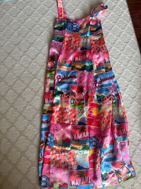 Alden Adair size M Tropical Havana Print Maxi Dress - Pink Multi